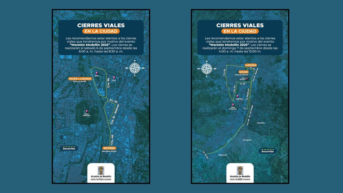 Cierres viales en Medellín
