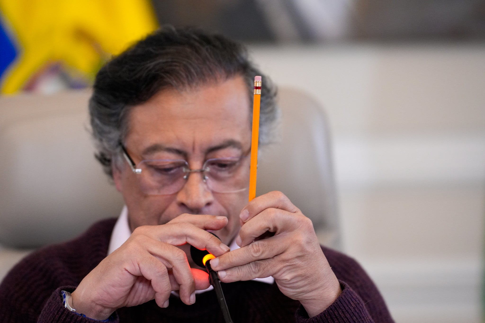 Presidente Gustavo Petro en el consejo de ministros.