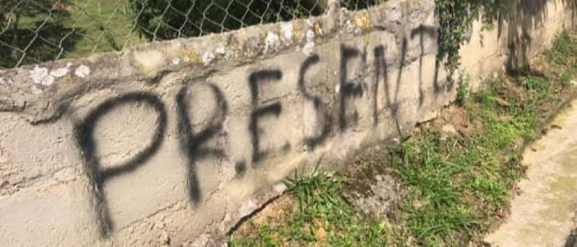 Aparición de grafitis del ELN en zona escolar genera preocupación en San Antonio de Prado