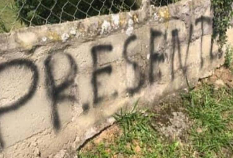 Grafitis del ELN en San Antonio de Prado