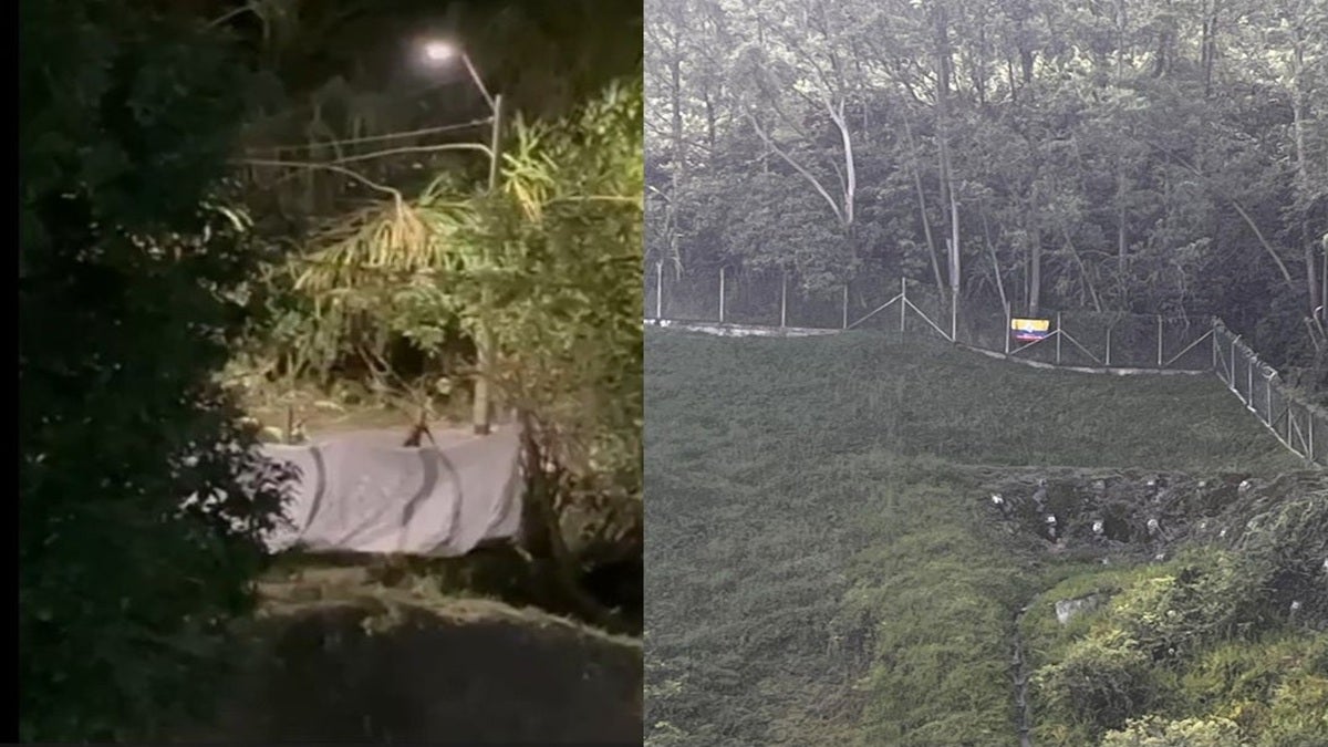 Torre de energía de EPM fue afectada tras la activación de explosivos en Medellín. En el lugar fue instalada una bandera del frente 36 de las disidencias de las Farc.