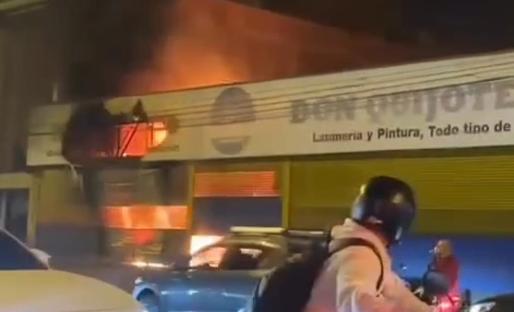 Incendio en un local de Medellín