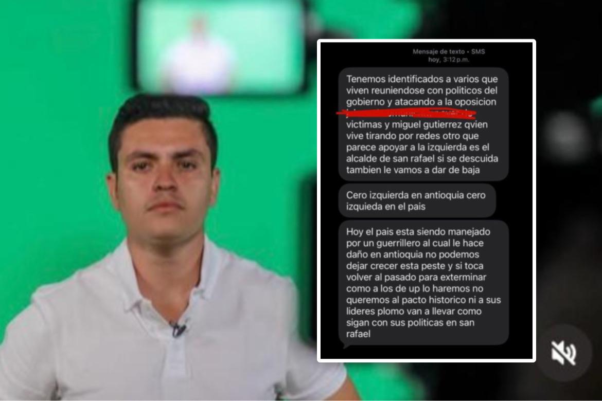 "Plomo van a llevar como la Unión Patriótica": Amenazan de muerte a líder político y funcionarios en San Rafael, Antioquia