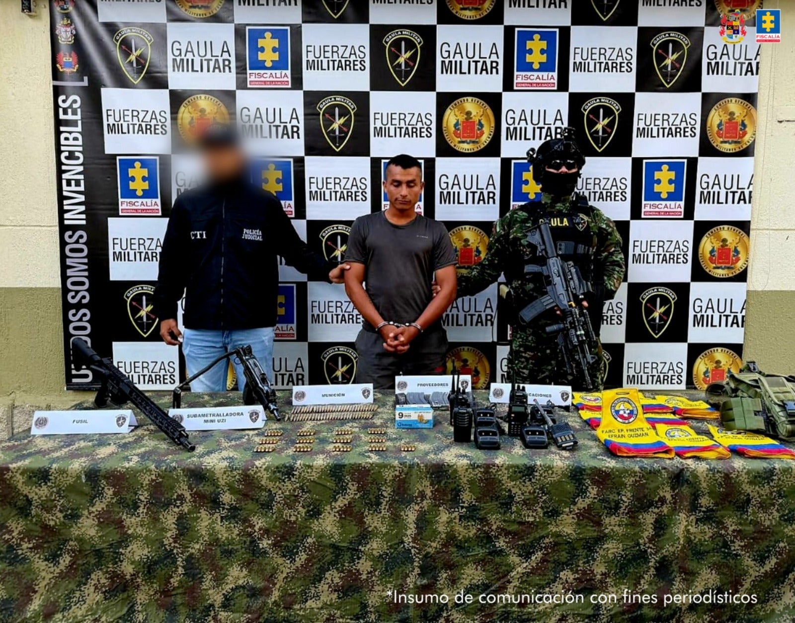 A la cárcel presunto miembro de las disidencias que hallaron con fusil y mini uzi; delinquía entre Antioquia y Caldas