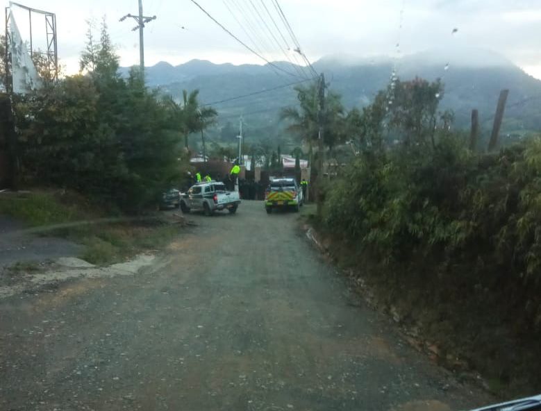 Sitio exacto de balacera registrada en Rionegro: En este sitio murió alias "el ecuatoriano"