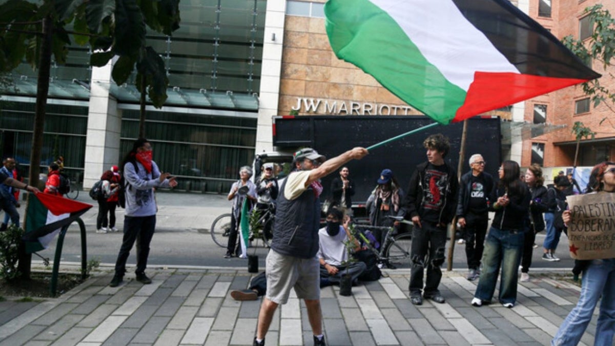 Marcha pro Palestina en Medellín