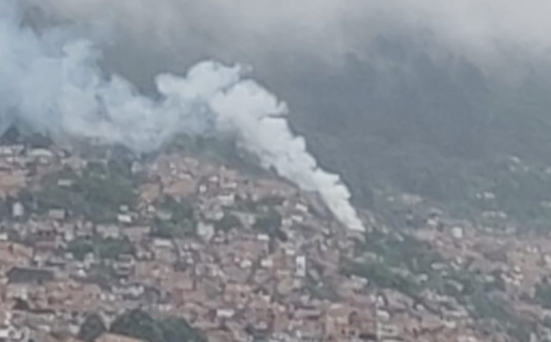 Incendio en el barrio Carpinelo de Medellín