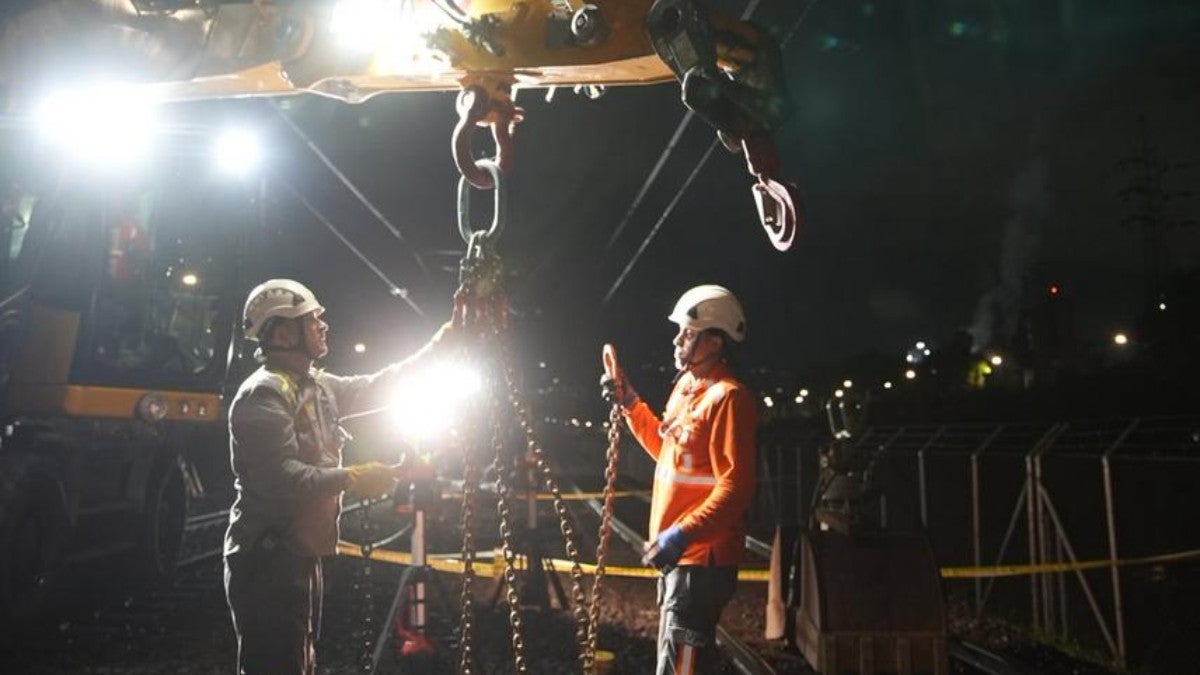 Labores en el Metro de Medellín