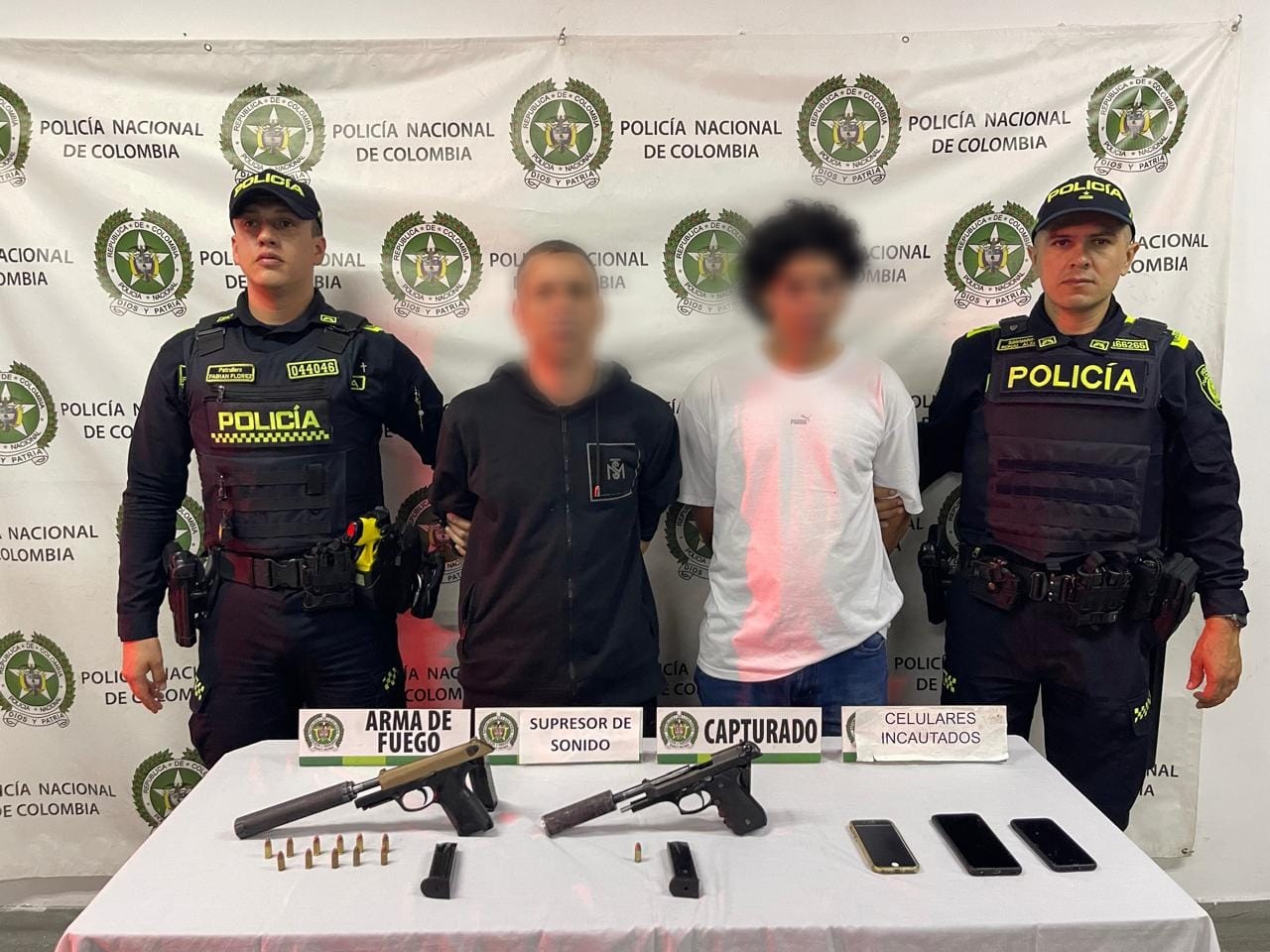 Captura de presuntos sicarios en Medellín