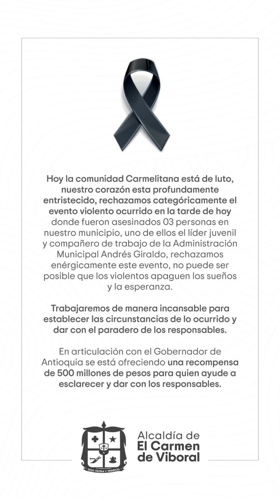 Cancelan el festival de flores en El Carmen de Viboral porque una de las víctimas del triple homicidio era el líder organizador