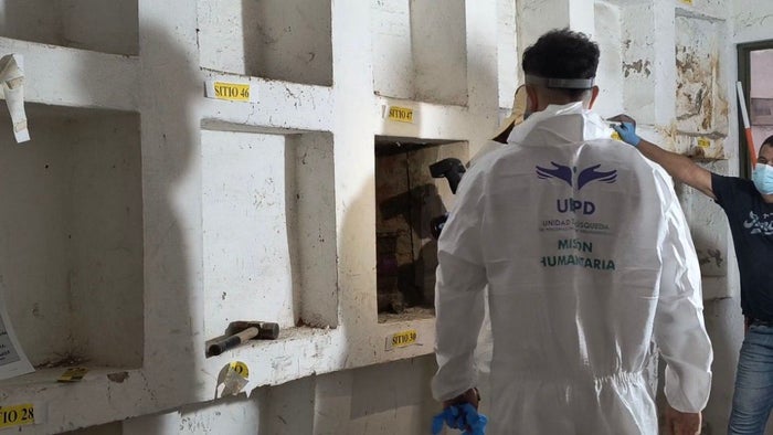 Intervención UBPD en cementerio de Caldas, Antioquia