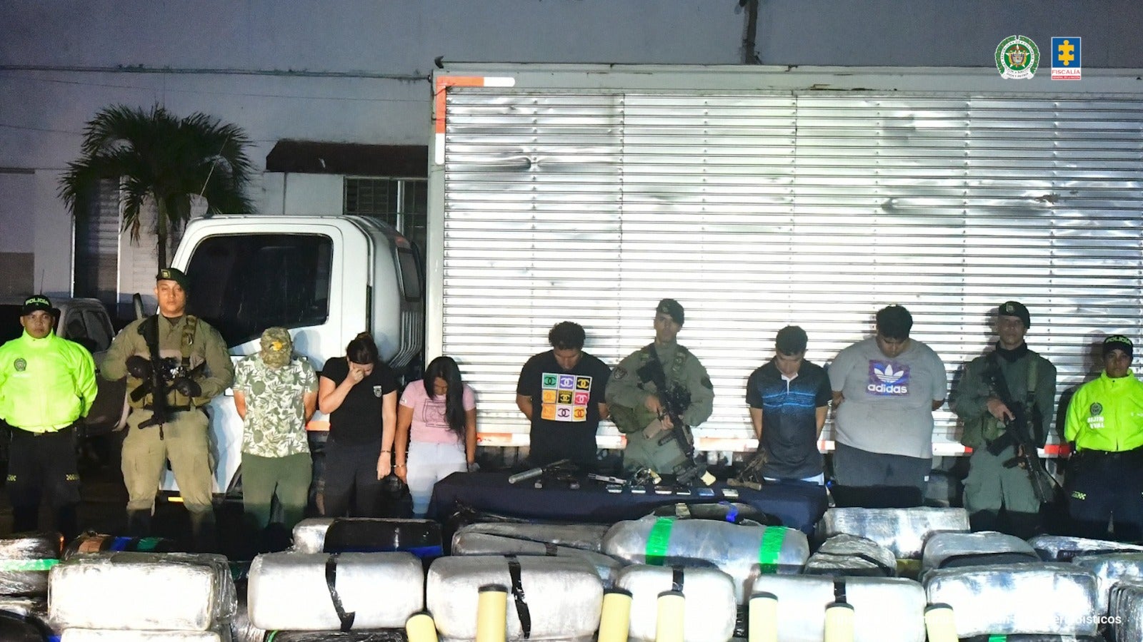 Asegurados con cárcel cuatro presuntos responsables por el tráfico agravado de 6 toneladas de marihuana en Girardota