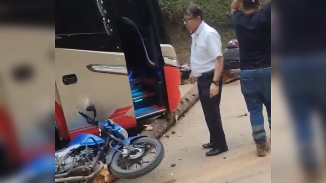 El hecho se registró precisamente en un tramo donde se adelantan obras críticas de estabilidad de taludes.