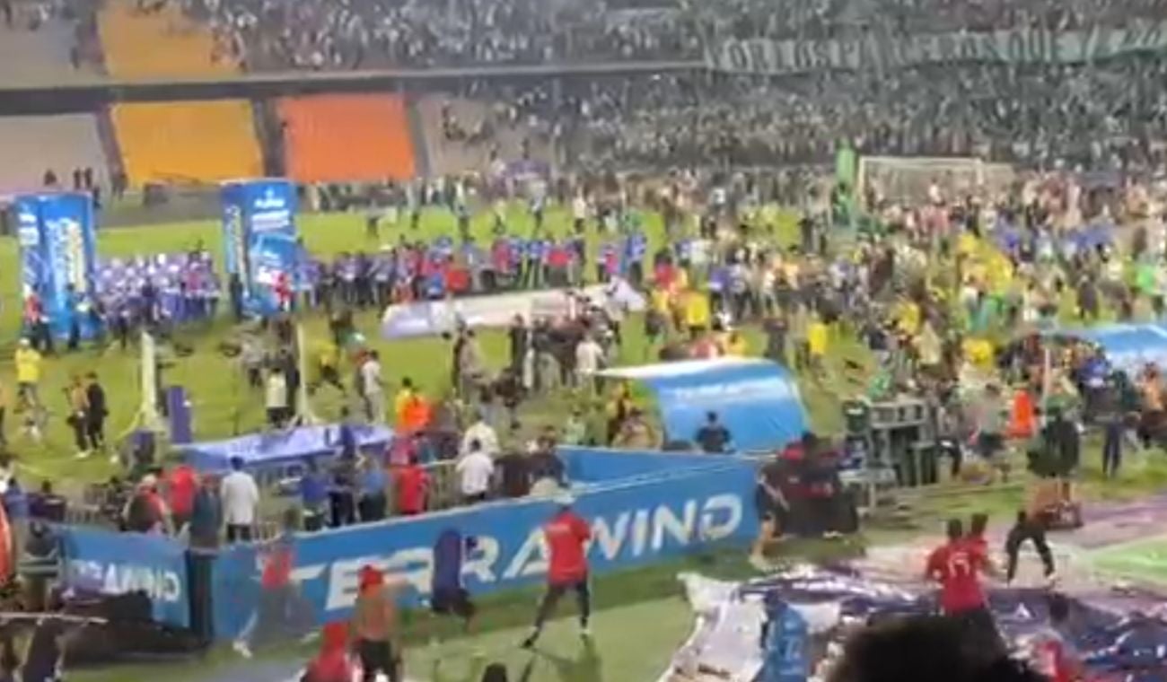 Disturbios Nacional vs Medellín