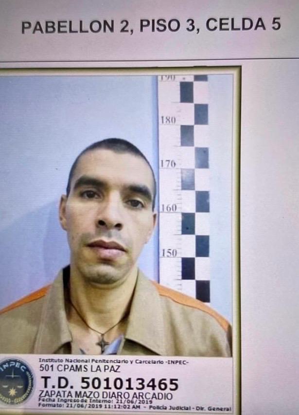 Alias el Zorro, cabecilla guerrillero recluido en la Cárcel de Itagüí