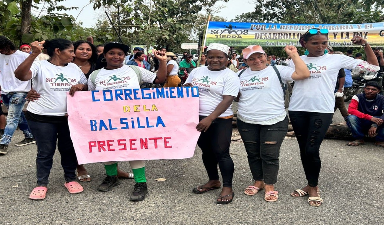 Bloqueo vías Urabá