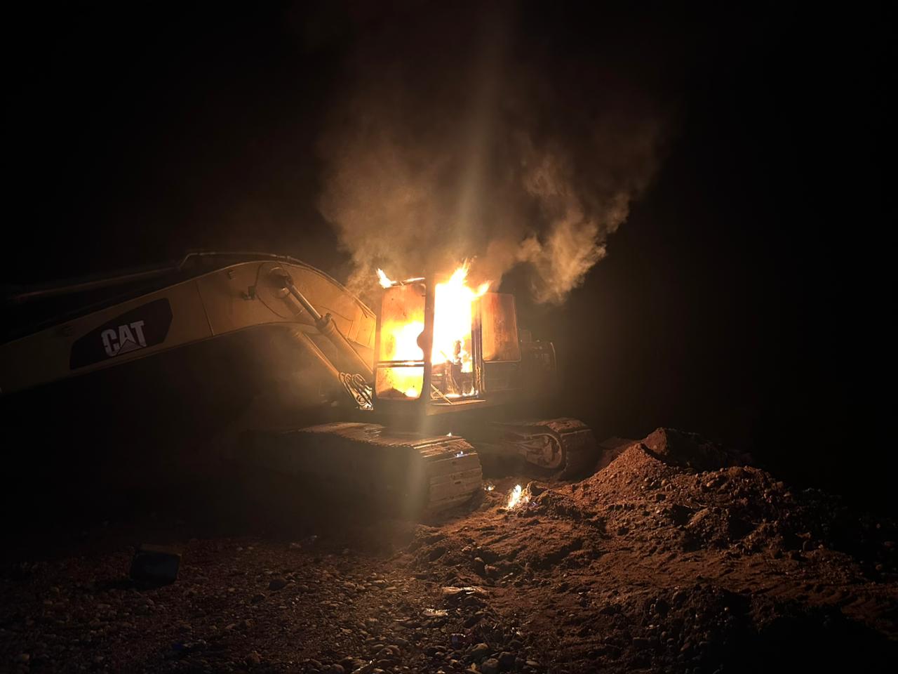 Unidades mineras destruidas.Crédito-Ejército