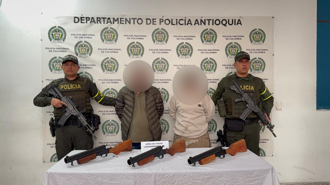 Capturados en Tarazá con tres lanzagranadas RPG de origen búlgaro