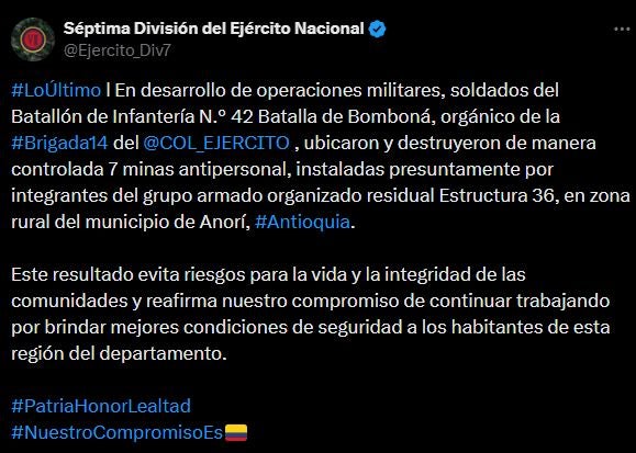 Ante este panorama de inseguridad, el Ejército reforzó su presencia desde el 22 de diciembre con el despliegue de 80 uniformados adicionales