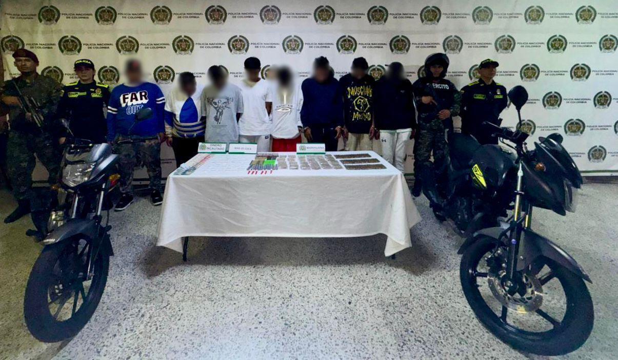 La intervención consistió en 10 diligencias de registro y allanamiento en diversos sectores residenciales.