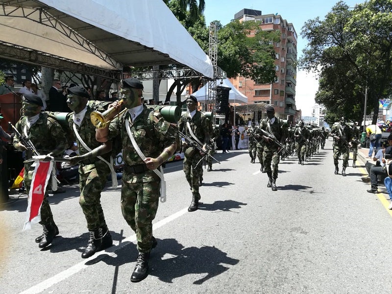 Este fue el desfile militar del 20 de Julio, por parte de los bucaramangués