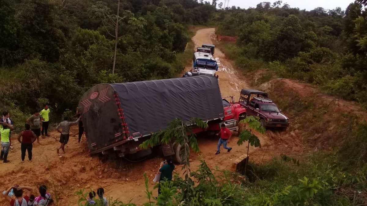 Vía Tibú-La Gabarra afectada por las fuertes lluvias de los últimos días