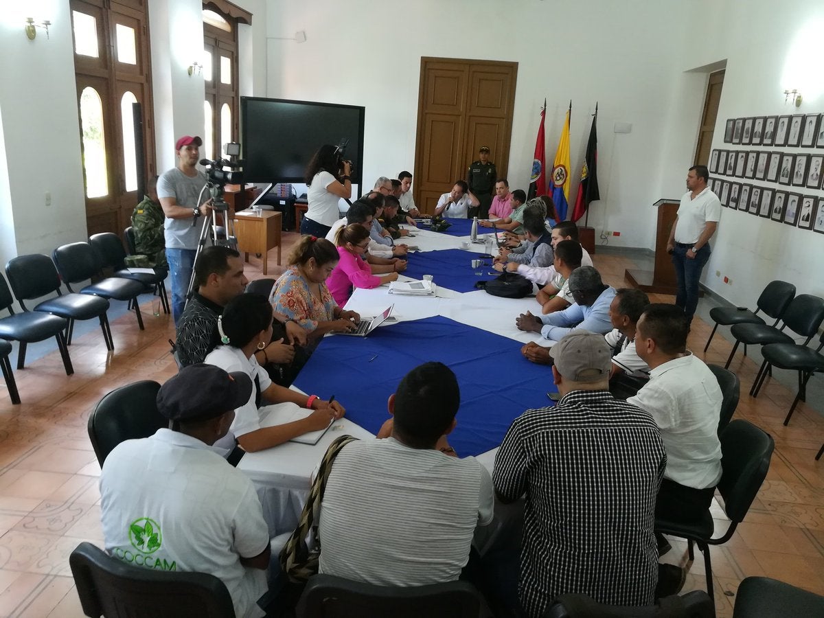 Reunión entre cocaleros y Autoridades en Norte de Santander buscando acercamientos con el Gobierno Nacional y reactivar la MIA Catatumbo