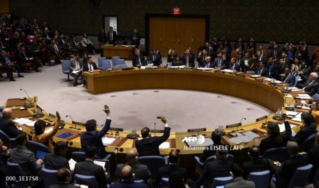 Sesión del Consejo de Seguridad de la ONU