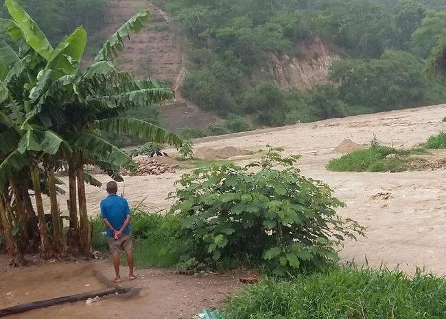 en alerta de deslizamiento por las fuertes lluvias