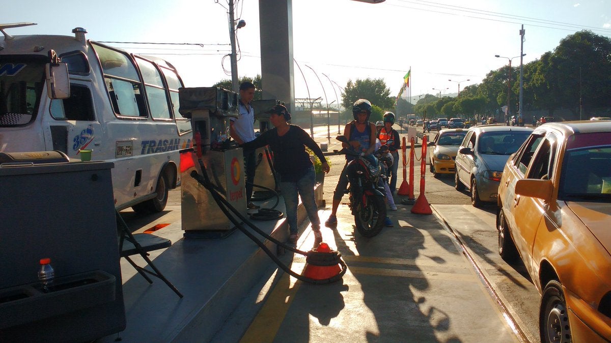 Estación de combustible en la ciudad de Cúcuta