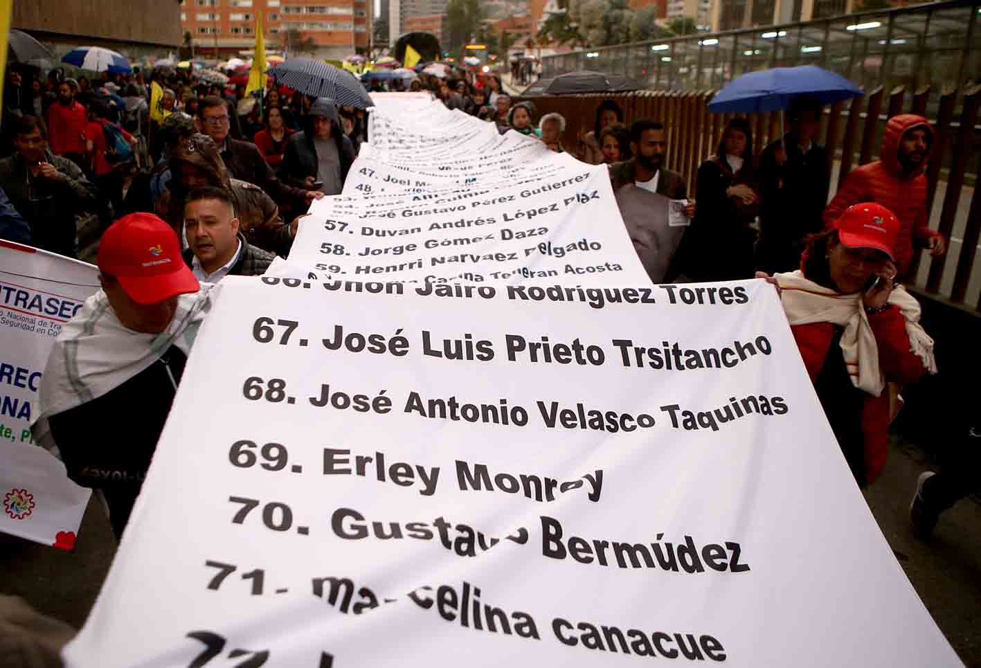Lideres sociales / Marchas por lideres sociales / Protestas en Bogota