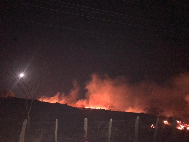Incendio forestal ocurrido en el municipio de Juan de Acosta.