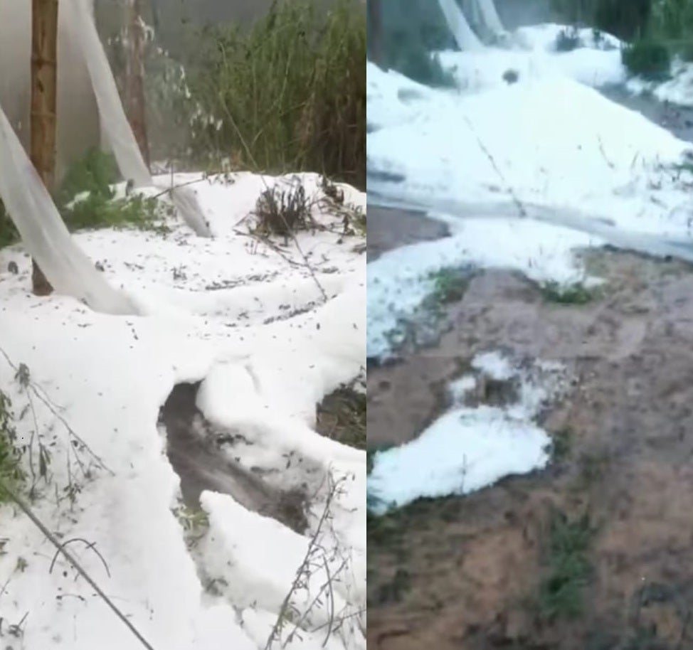 La granizada destechó diez viviendas diez viviendas en el casco urbano de Curití.
