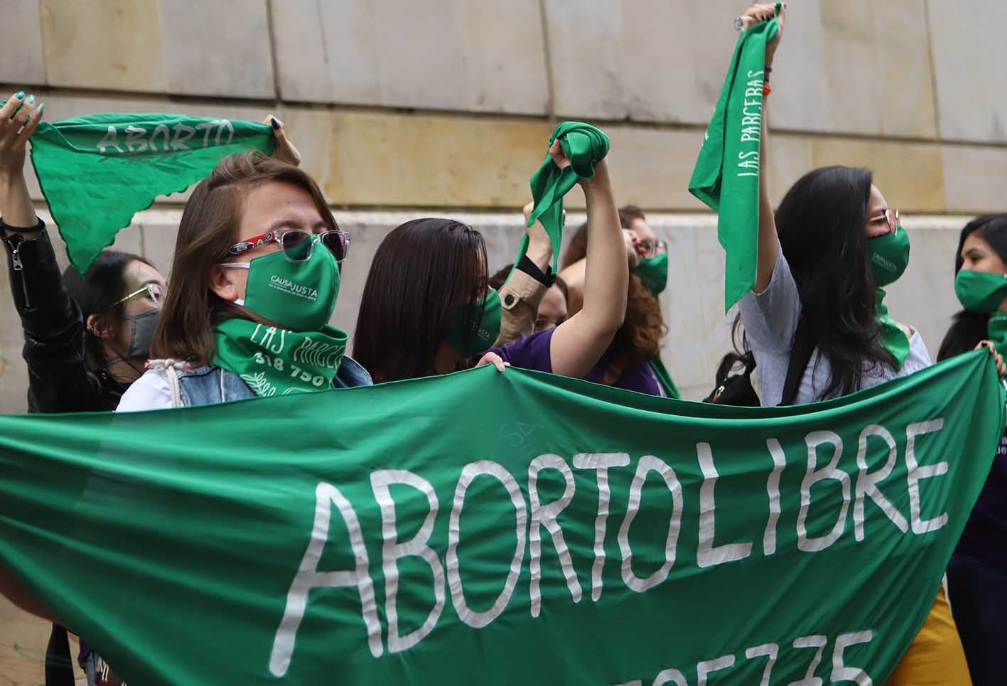 Protesta a favor del aborto en Colombia