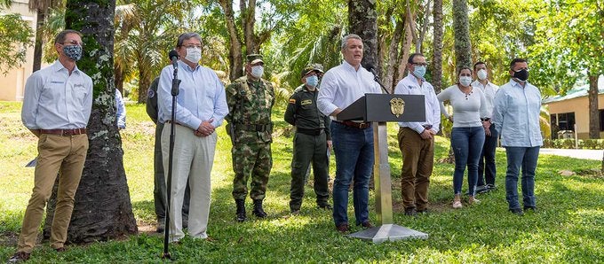 Presidente Iv{an Duque en Tibú