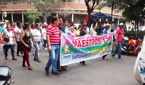 Protesta de sindicalistas en Cúcuta