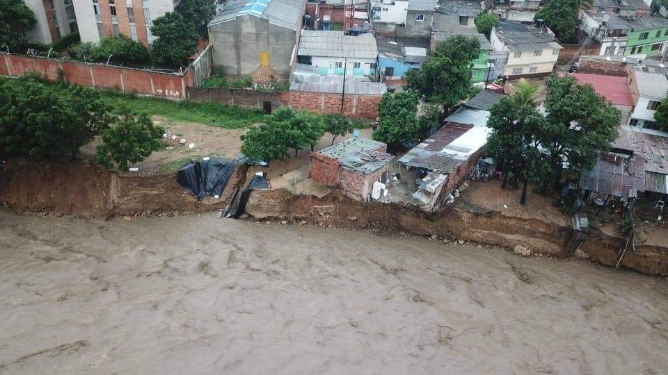 Sector de San Rafael en Cúcuta afectado por lluvias
