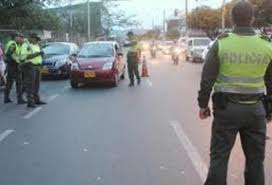 Retén de la Policía en Ocaña