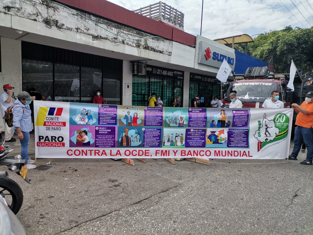 En Santander y Norte de Santander, miles de manifestantes se tomaron pacíficamente las calles