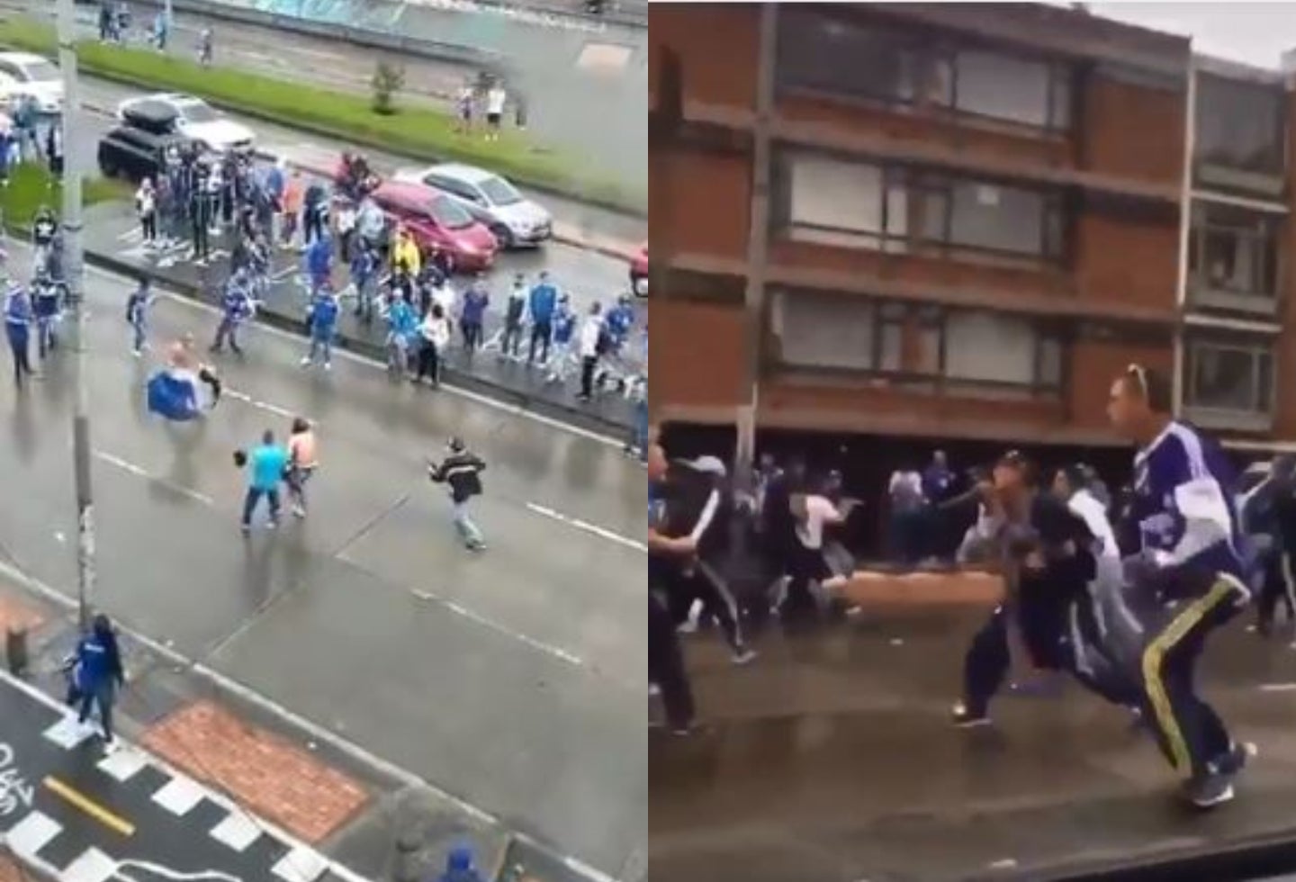Pelea a machete de hinchas de Millonarios