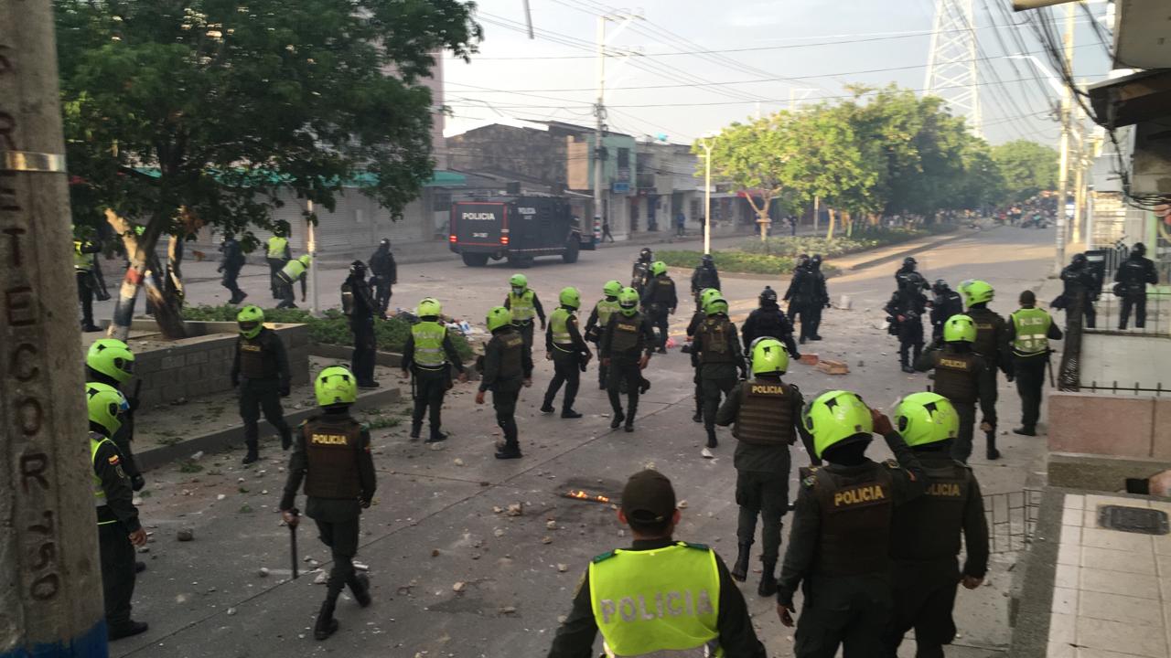 Protestas en Barranquilla.