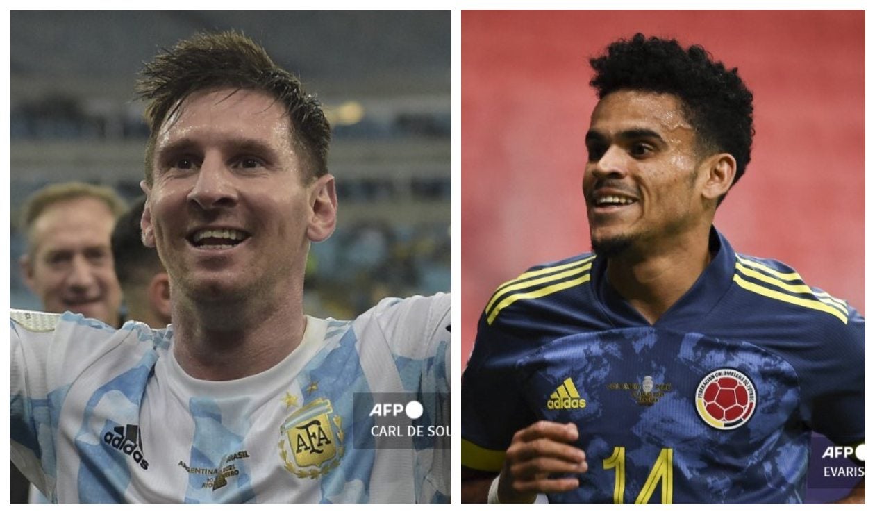 Lionel Messi y Luis Díaz