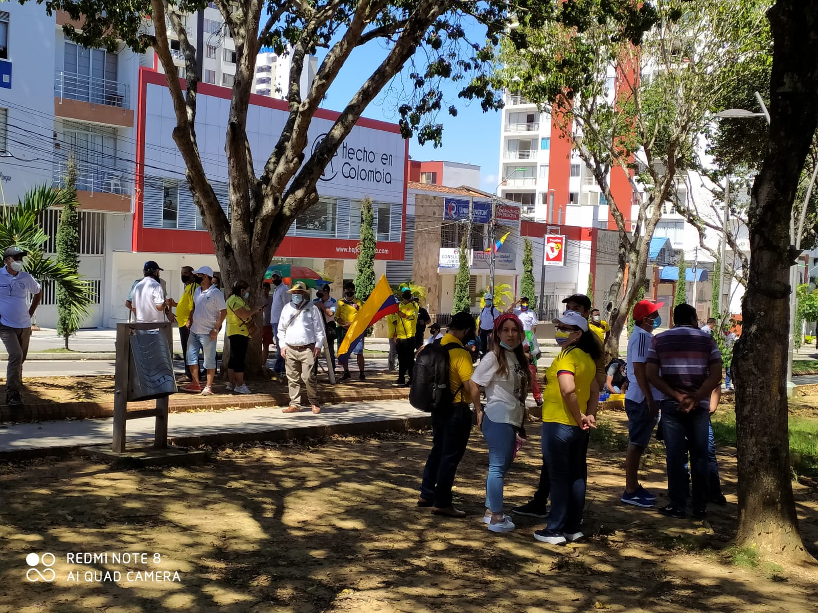 Reportan congestión vial en Bucaramanga por las marchas de este 20 de julio