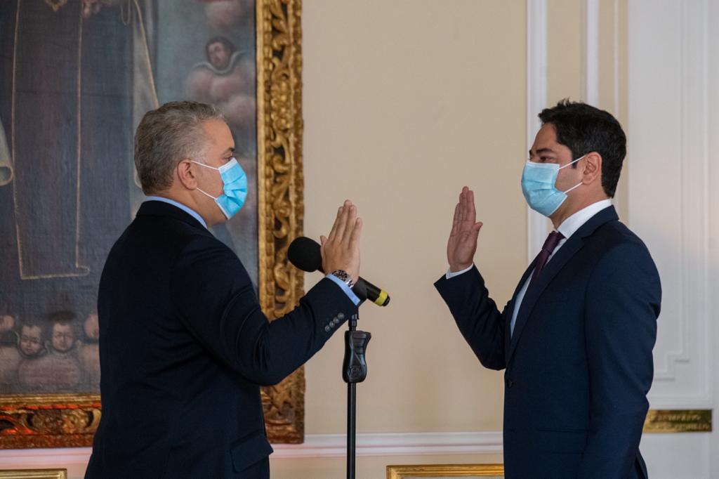 El presidente Iván Duque posesionó en la Casa de Nariño a uillermo Antonio Herrera, como nuevo Ministro del Deporte