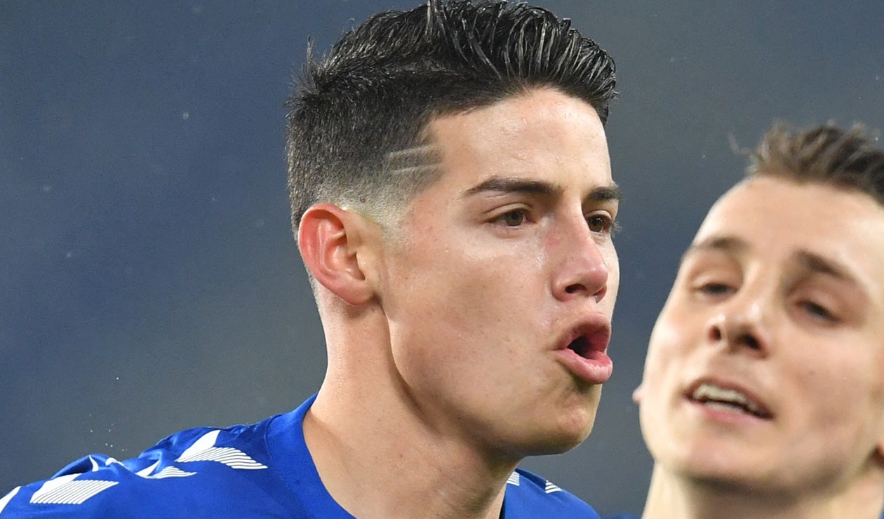 James Rodríguez hoy, Everton, Premier League