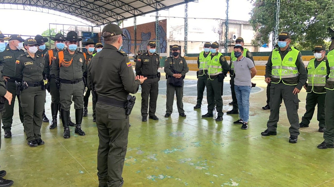 Seguridad previo al partido de la selección Colombia