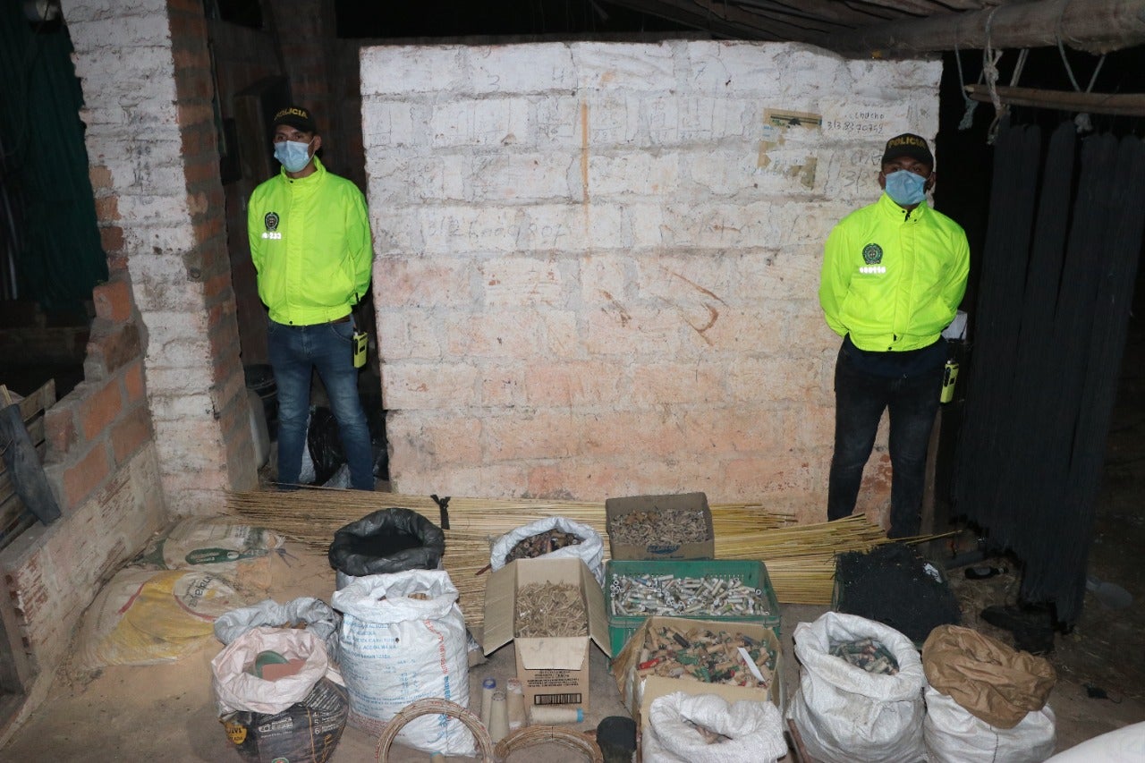 Pólvora incautada en Santander