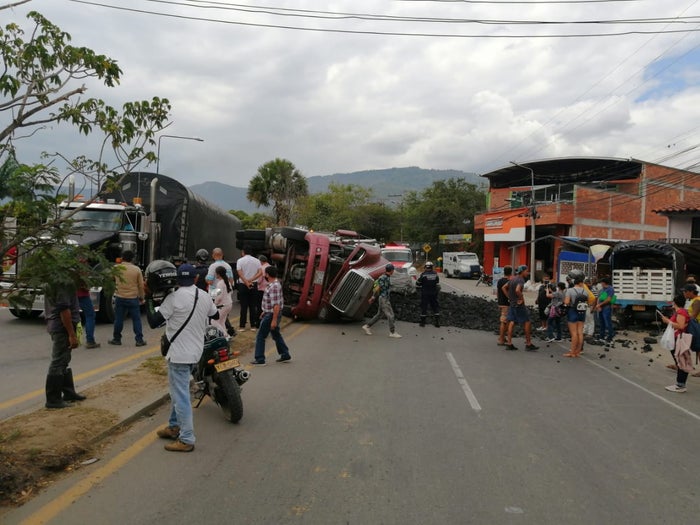 Accidente vía San Gil - Socorro, Santander