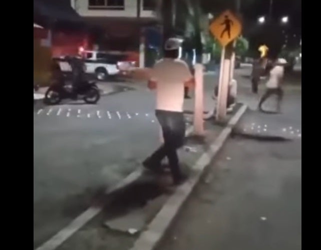 Disturbios y personas heridas