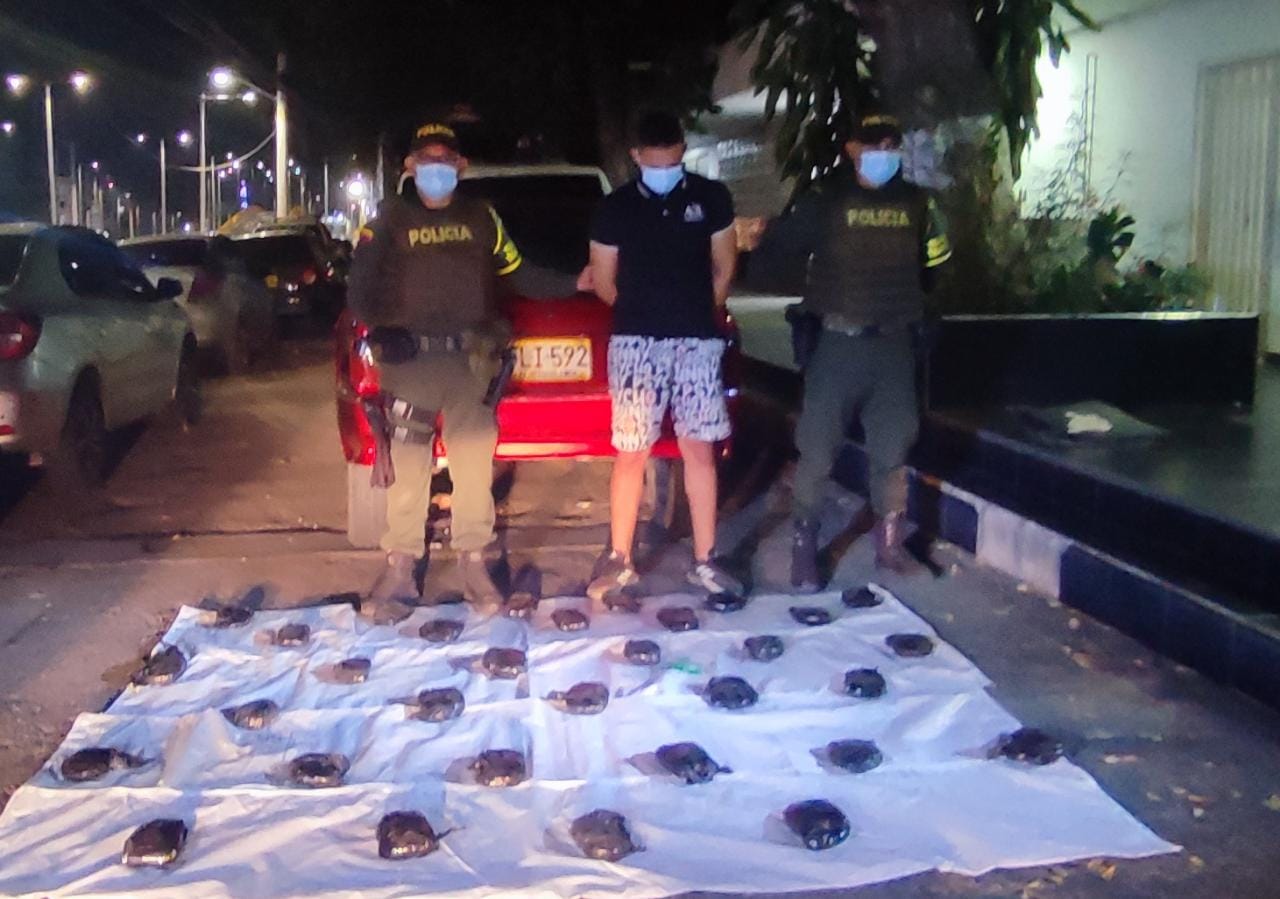 Capturado con 17 kilogramos de cocaína en vía Sardinata-Cúcuta